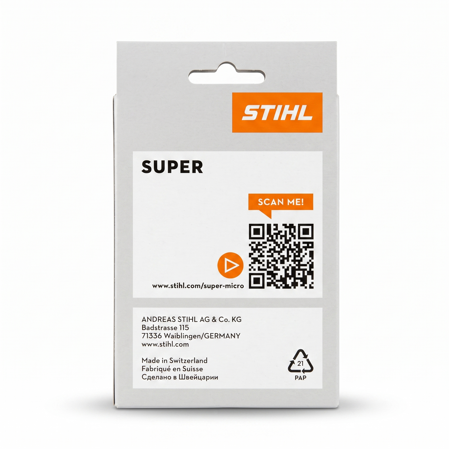 Genuine STIHL 18" Chainsaw Chain 26 RS 68 - .325" Pitch, .063" Gauge, 68 Drive Links (OEM)