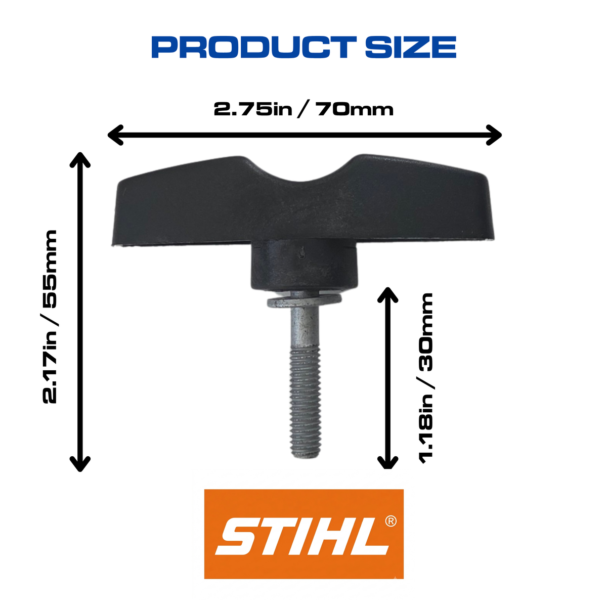 Genuine STIHL OEM Tommy Screw Thumb Knob for FS & KM Series | Part 4140 790 7501