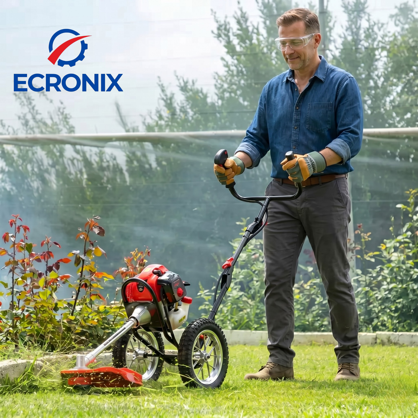 Ecronix .155" Star Trimmer Line 130 ft – Heavy-Duty Weed Eater String, 1 lb Spool