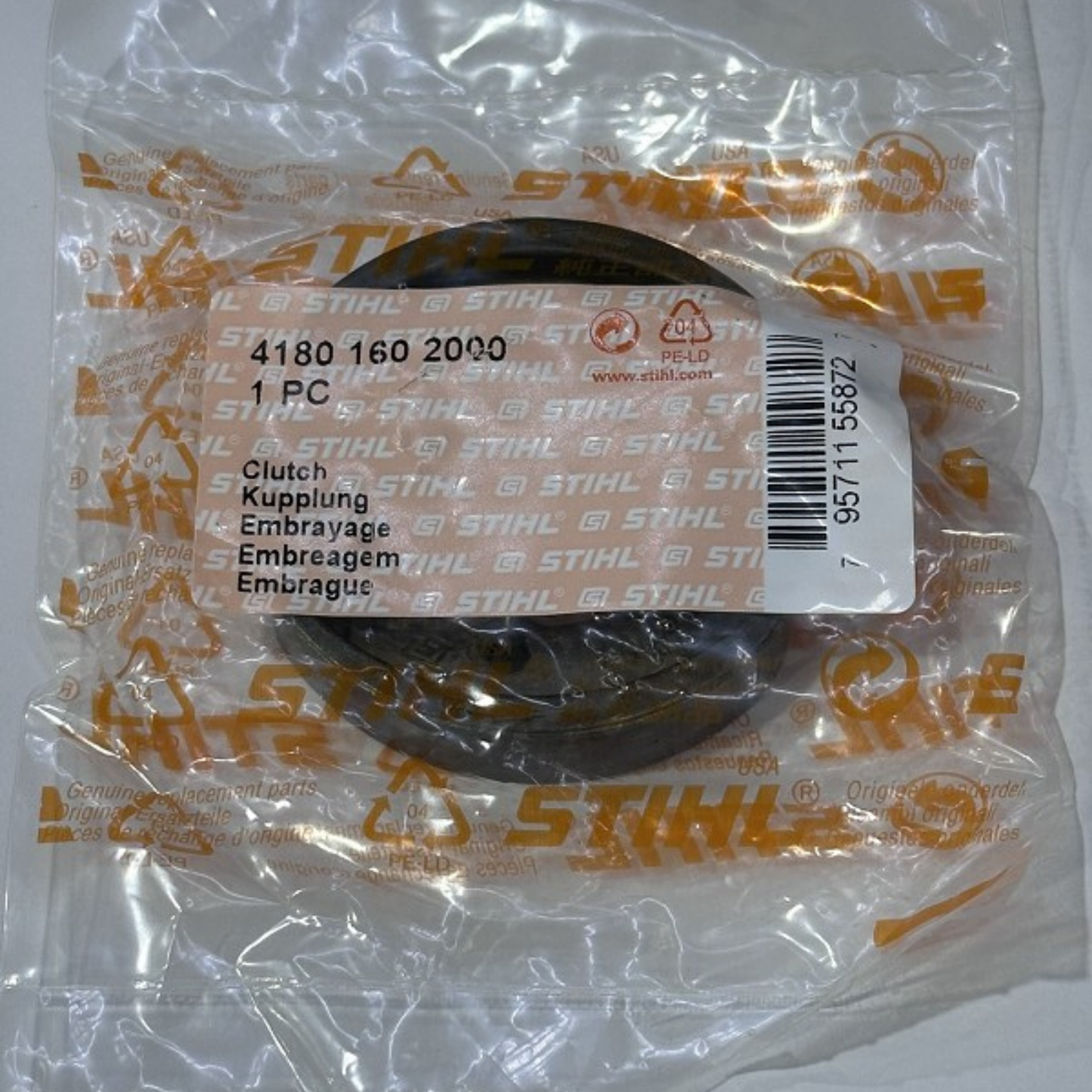 Genuine STIHL OEM Clutch Assembly 4180 160 2000 for FS90, FS110, FS130, KM90, KM110 Trimmers & KombiMotors
