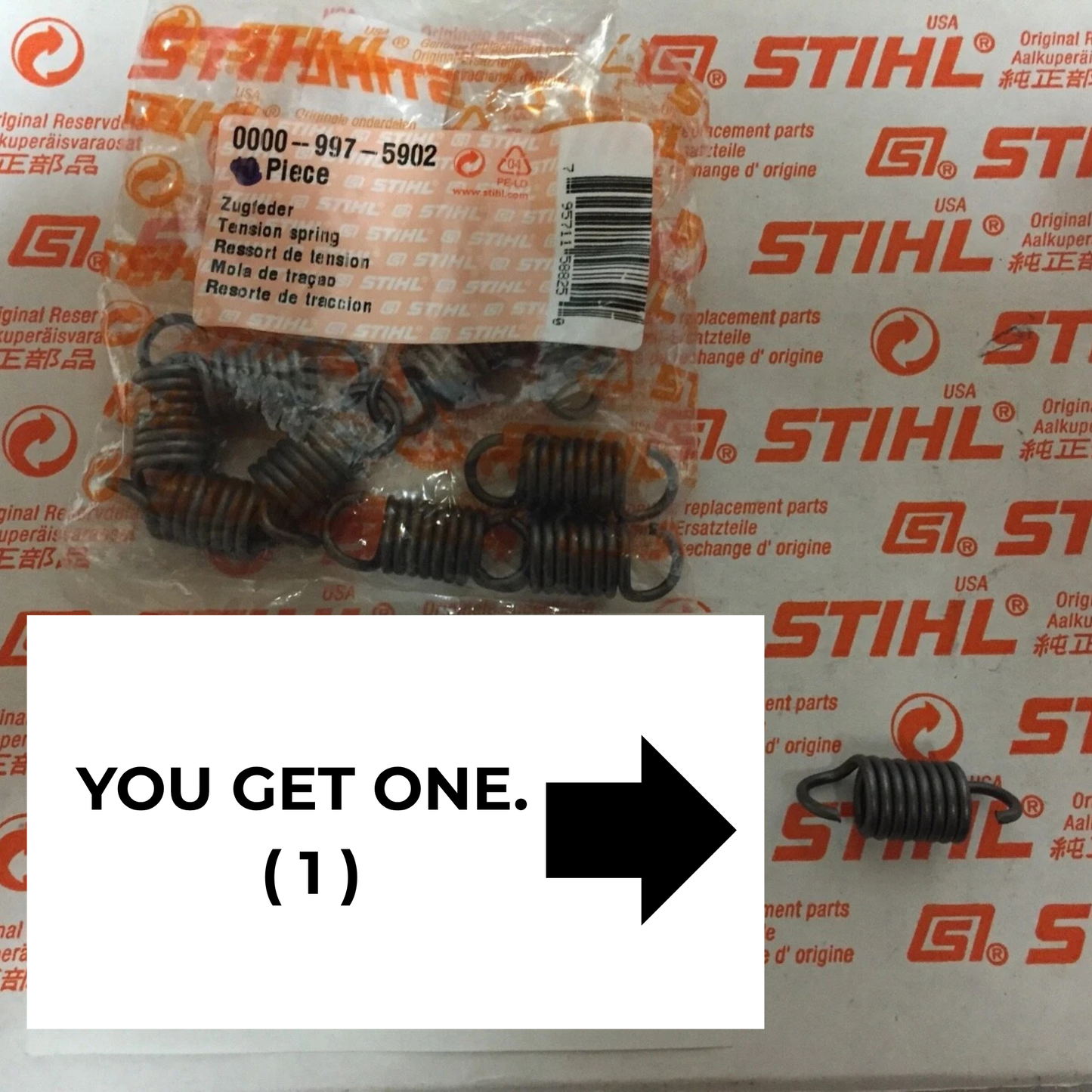 Genuine STIHL OEM Clutch Spring 0000-9975-902 (Single Spring)