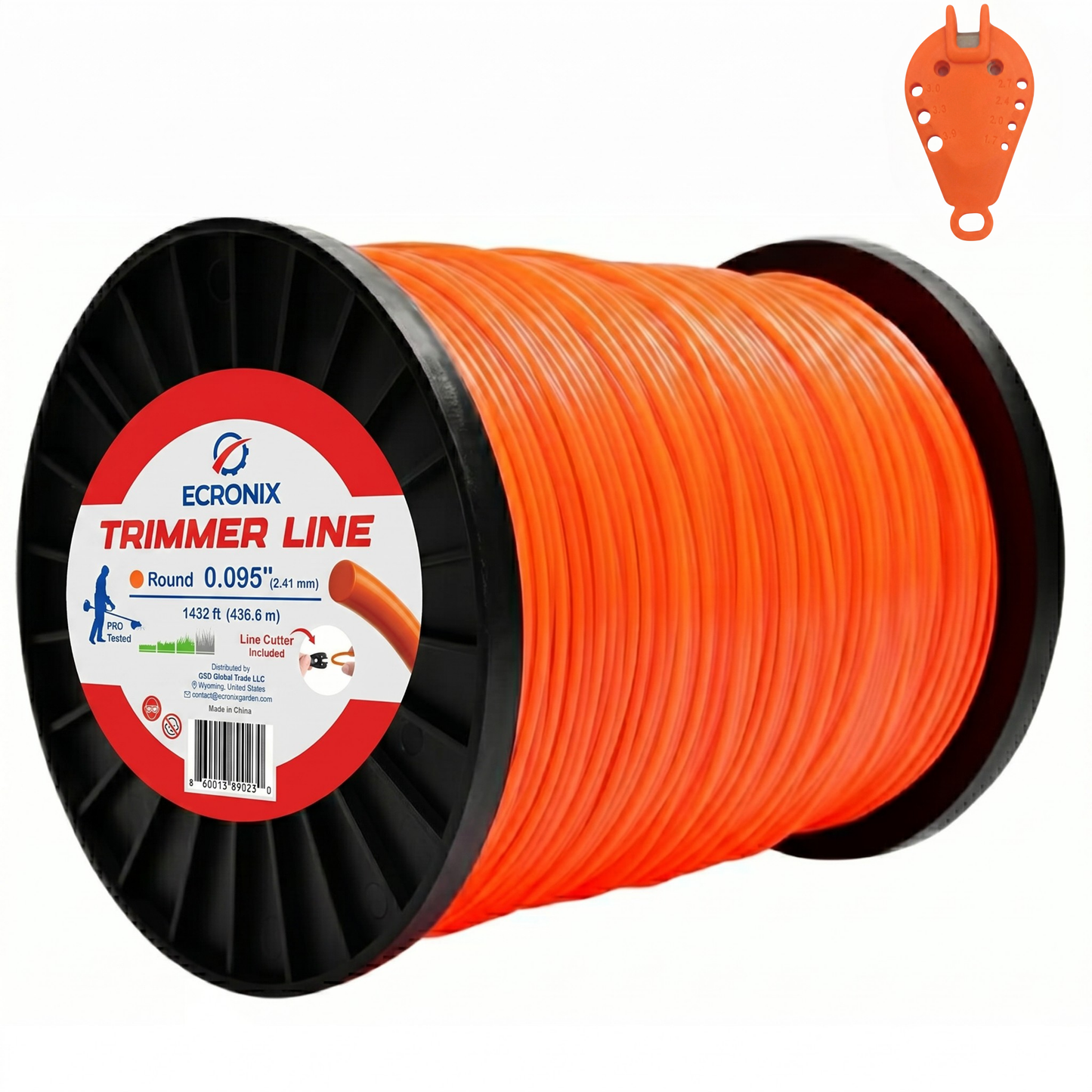 Ecronix .095" Round Trimmer Line – 1432 ft, 5 lb Jumbo Spool | Professional Landscapers