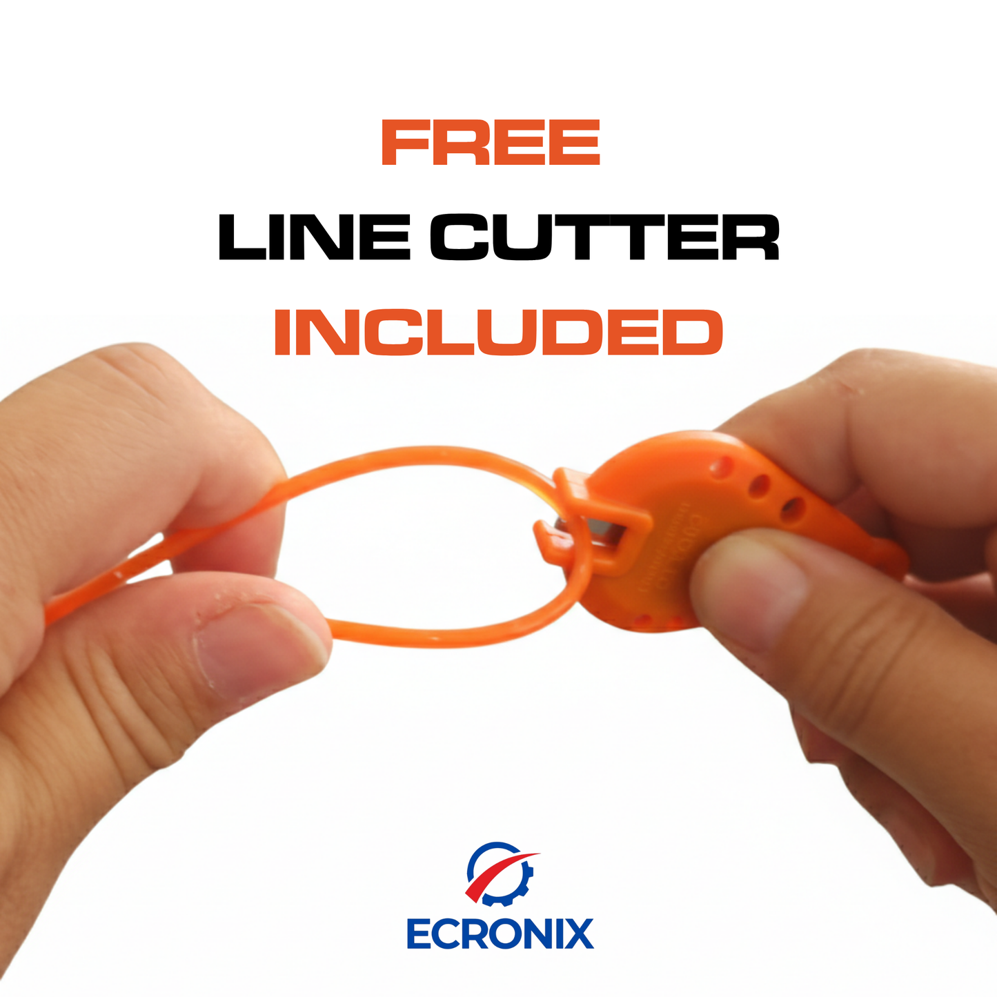 Ecronix .080" Square Twist Trimmer Line 521 ft – Nylon Weed Eater String, 1 lb Spool