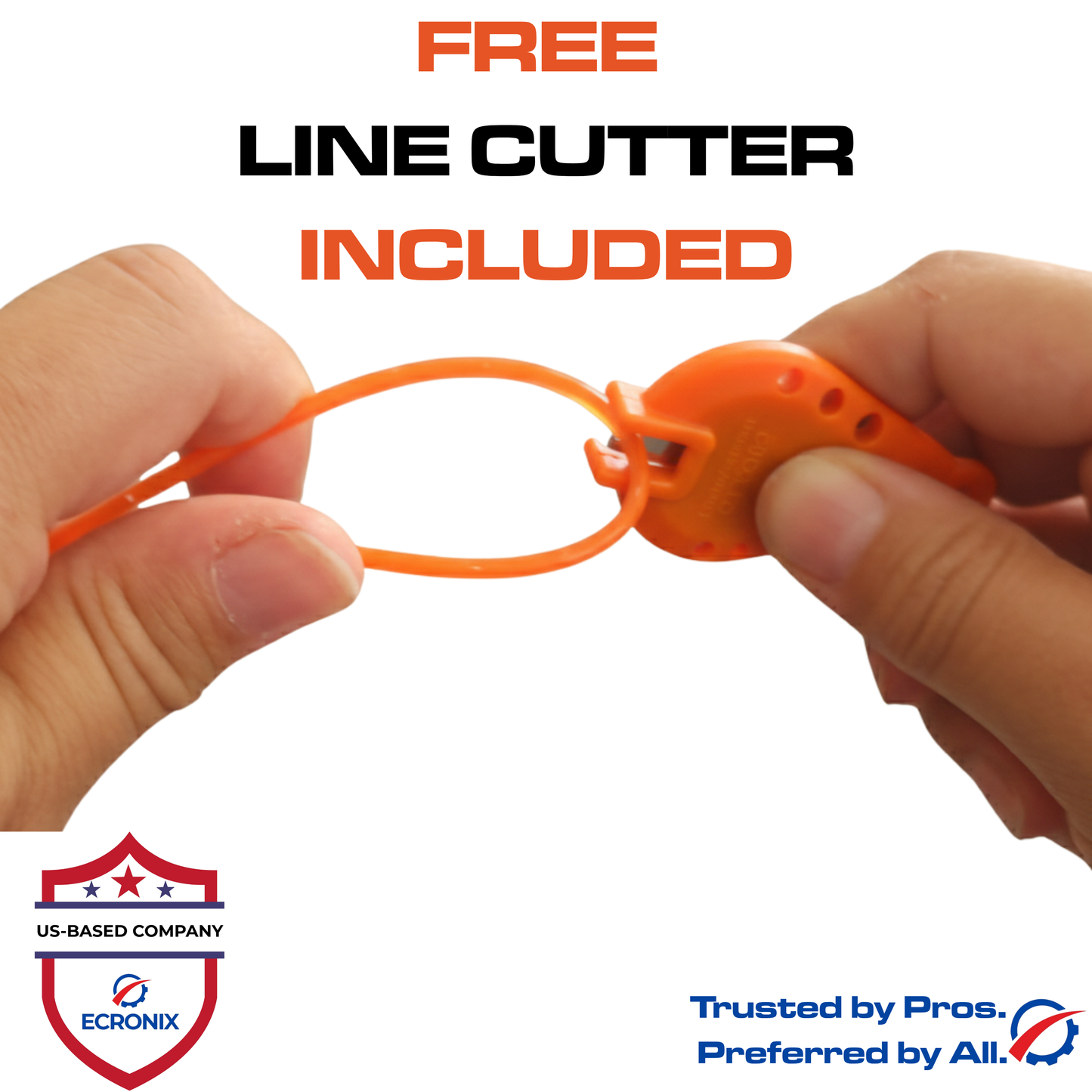 Ecronix .065" Round Trimmer Line – 601 ft, 1 lb Spool | For Battery & Electric Trimmers
